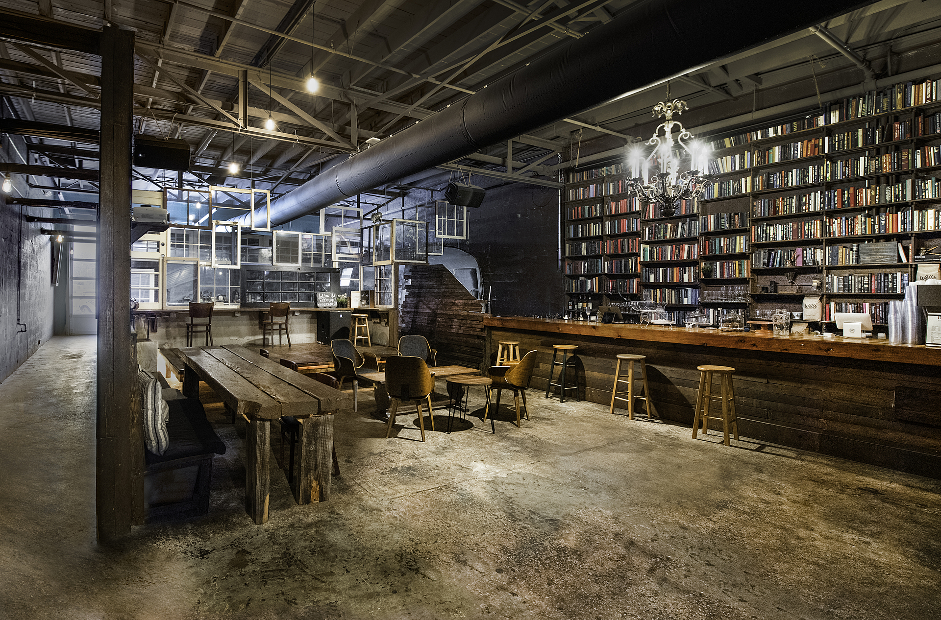 Rare Speakeasy Bar And Lounge With Bookshelf Wall  - Image 1 of 8