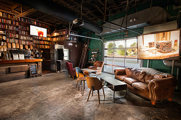 Rare Speakeasy Bar And Lounge With Bookshelf Wall  - Image 3 of 8